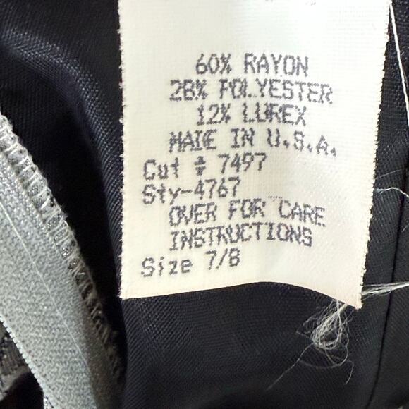 Vtg 90s Y2k Floral Lace Up Back Formal Dress Whimsigoth Romantic Goth Hoco M 7 - Picture 7 of 8